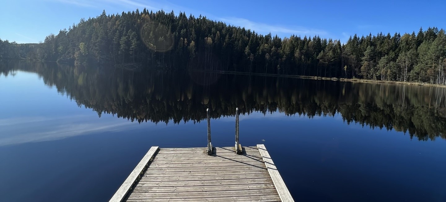 Kloppa badeplass tatt fra brygga