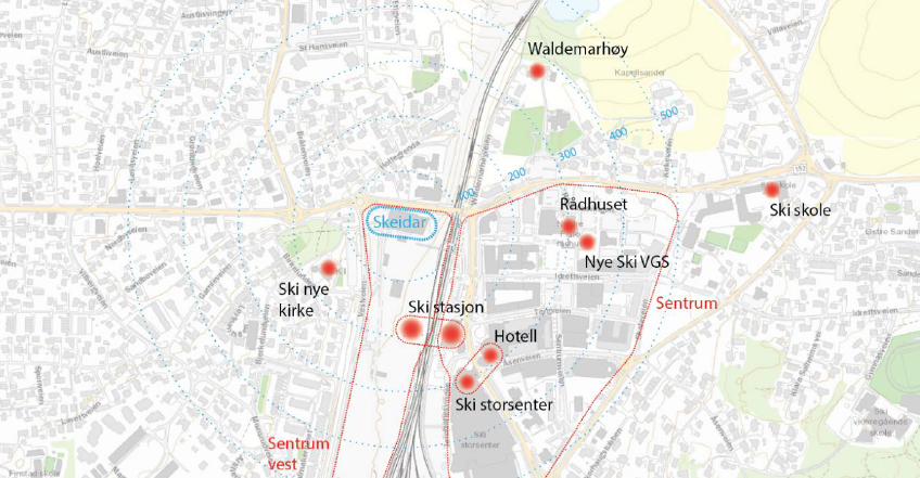 Område for planarbeid for Skeidartomta