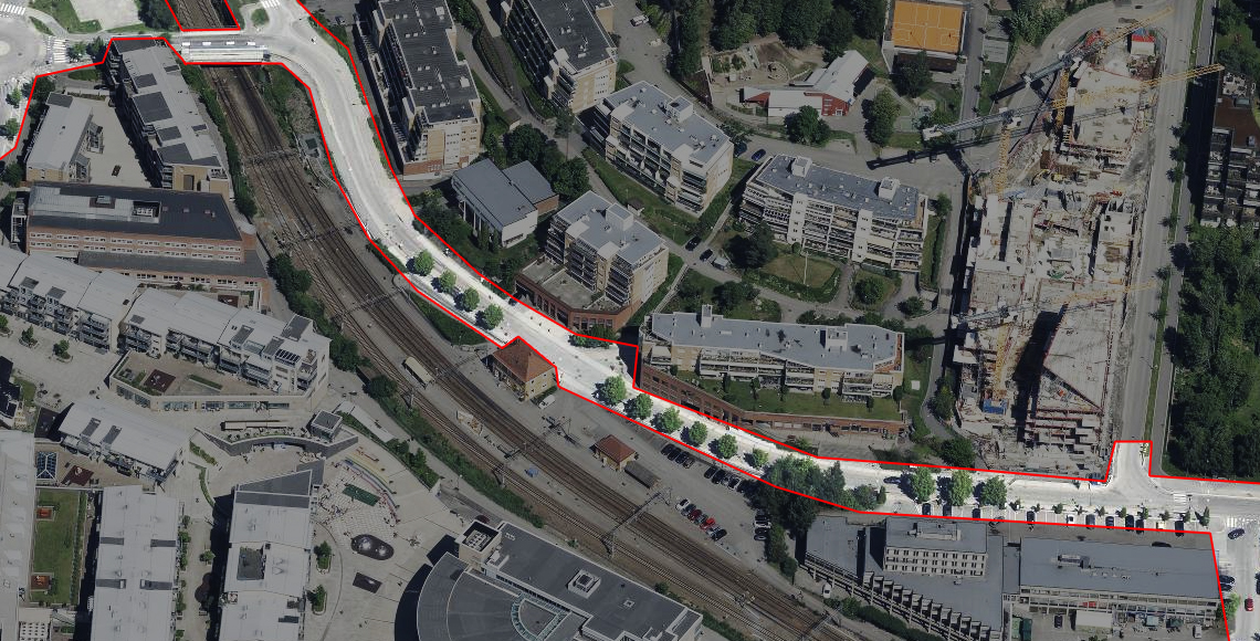 Kartutsnitt av Kolbotnveien