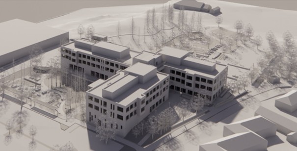 Skisse av ny Fløysbonn skole